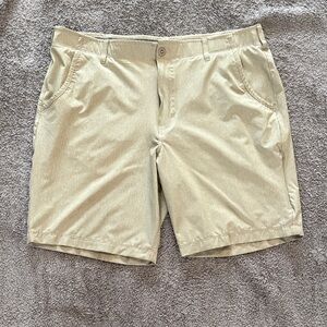 Ascend Men's Flat-Front Chino Shorts - Light Khaki